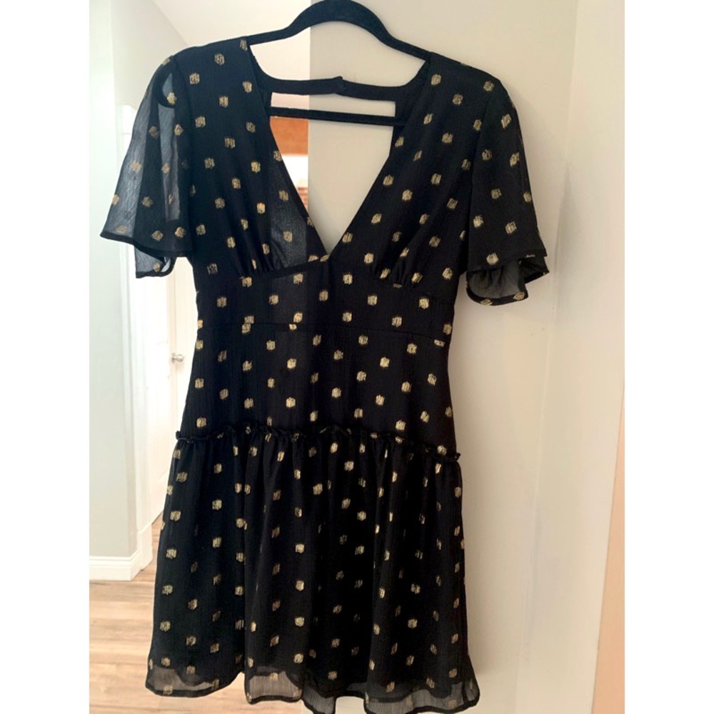 Amuse Society black and gold dress